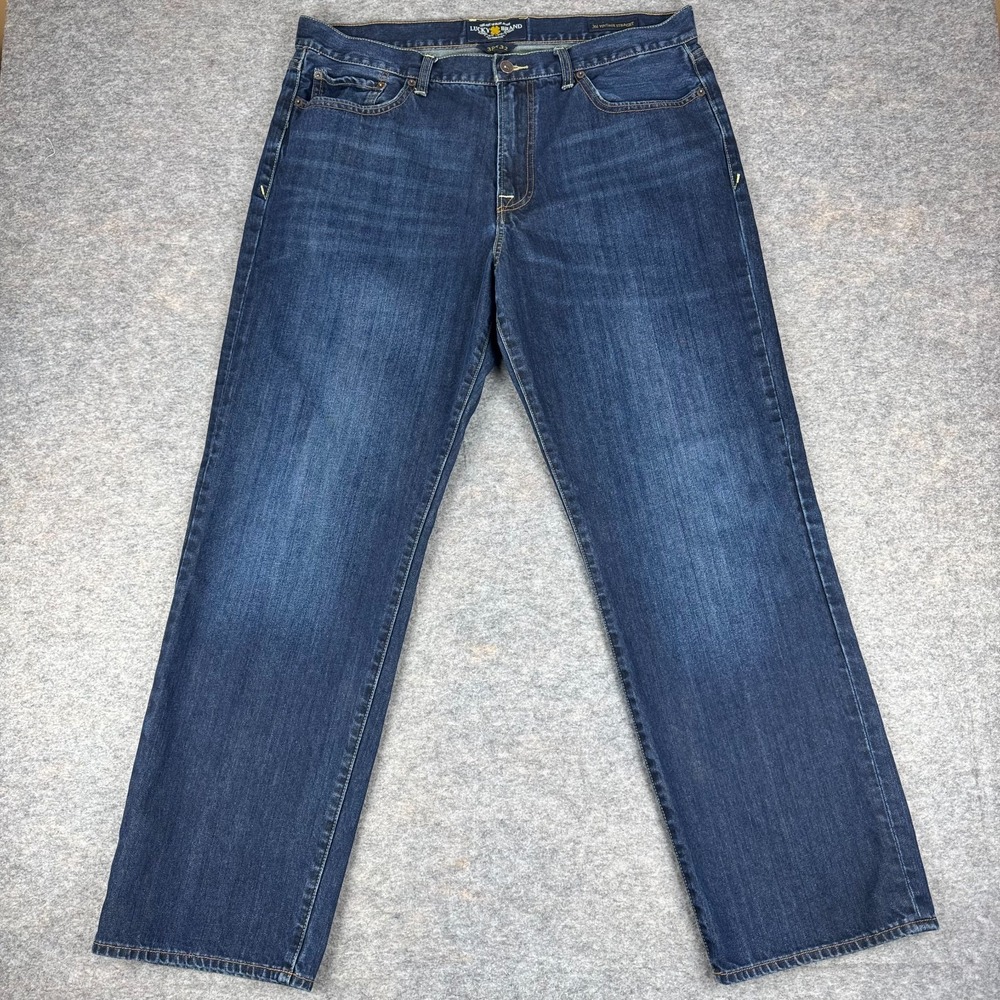 Lucky Brand 361 Vintage Straight Jeans Denim Cotton Pockets Blue Mens 38x32‎